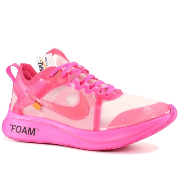 NIB nike off-white x zoom fly SP tulip pink sneakers